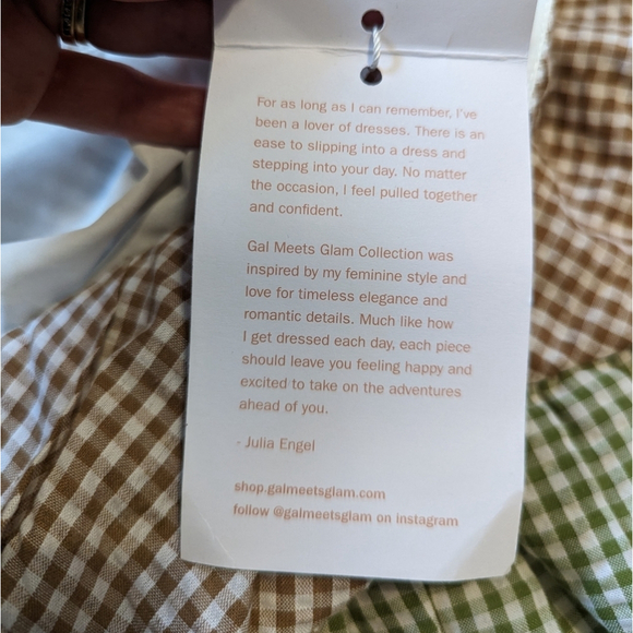 GAL MEETS GLAM Alma Two- Color Gingham Halter Neck Dress 20 - Picture 11 of 15